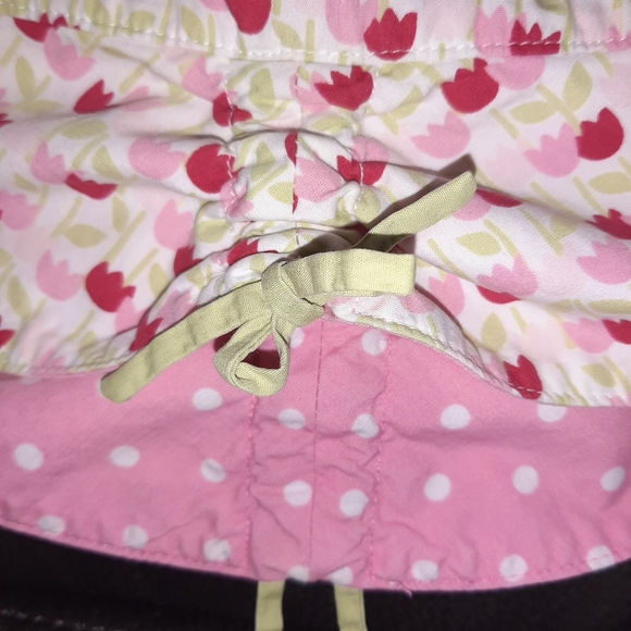 Vintage Gymboree Tip Toe Tulips Reversible Toddler Bucket Hat / Pink Polka Dot - Picture 7 of 8